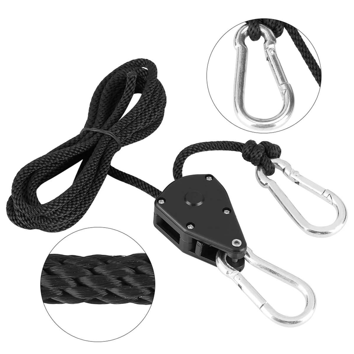 2 шт. 1/8 дюймов трещотка вешалка шкив веревка для подвешивания палатка вентилятор