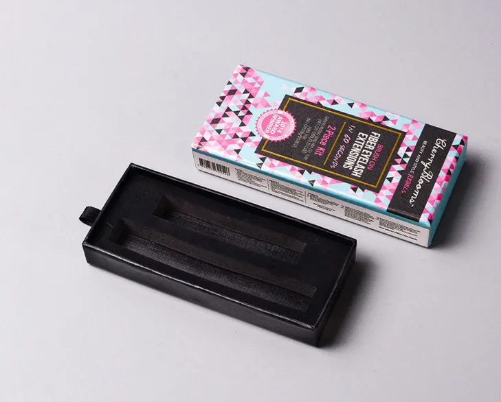 Индивидуальная упаковочная коробка для наращивания волос с атласом