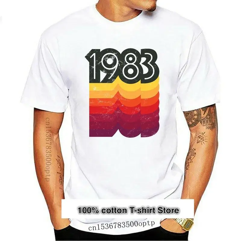 

Camiseta de manga corta para hombre, camisa fresca, novedad, 1983