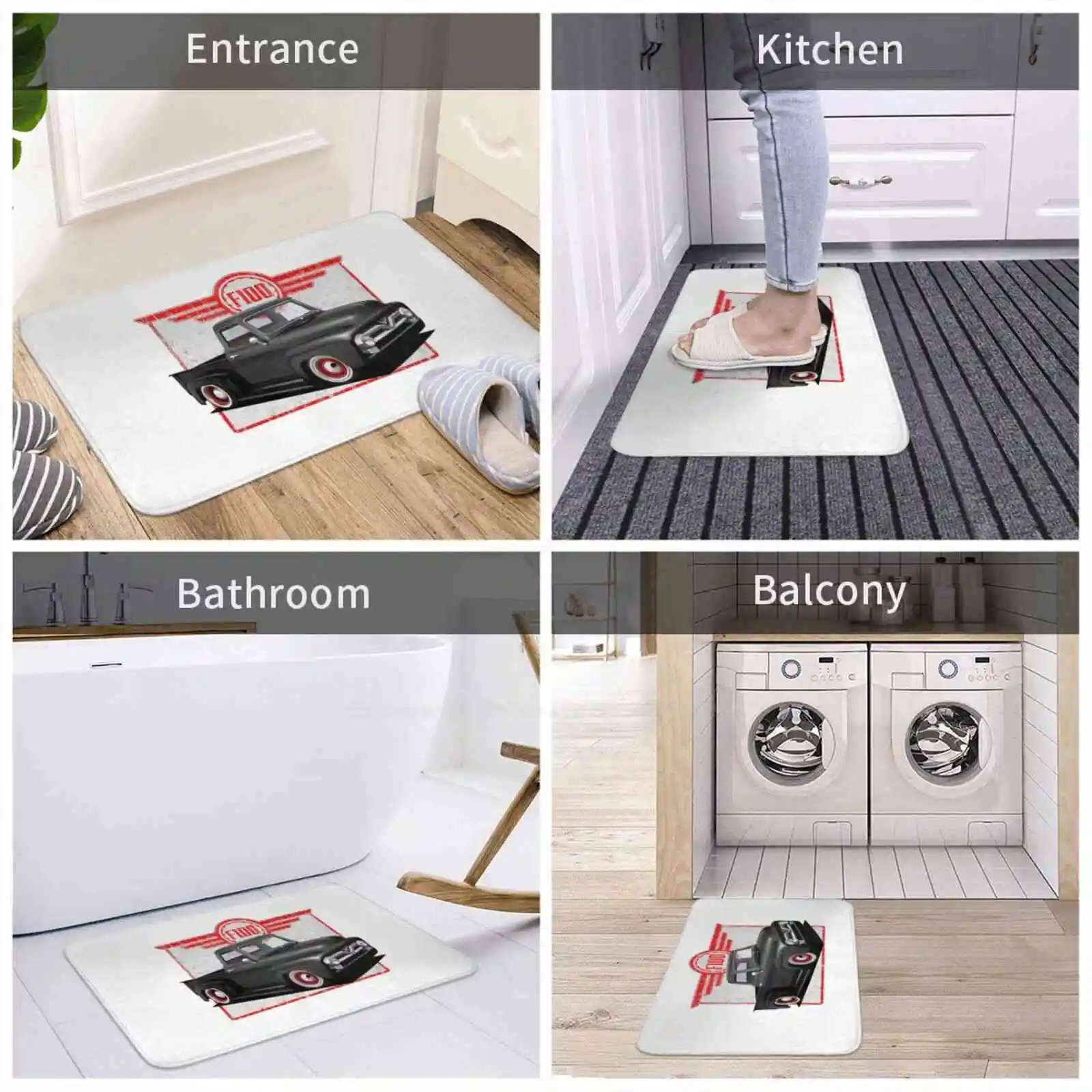 Черный домашний ковер для грузовика 00 3 размера комнаты черный пикапа Ford