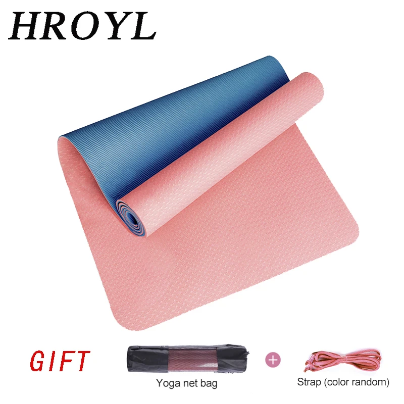 Новый нескользящий коврик для йоги из ТПЭ спортивные коврики упражнений фитнеса