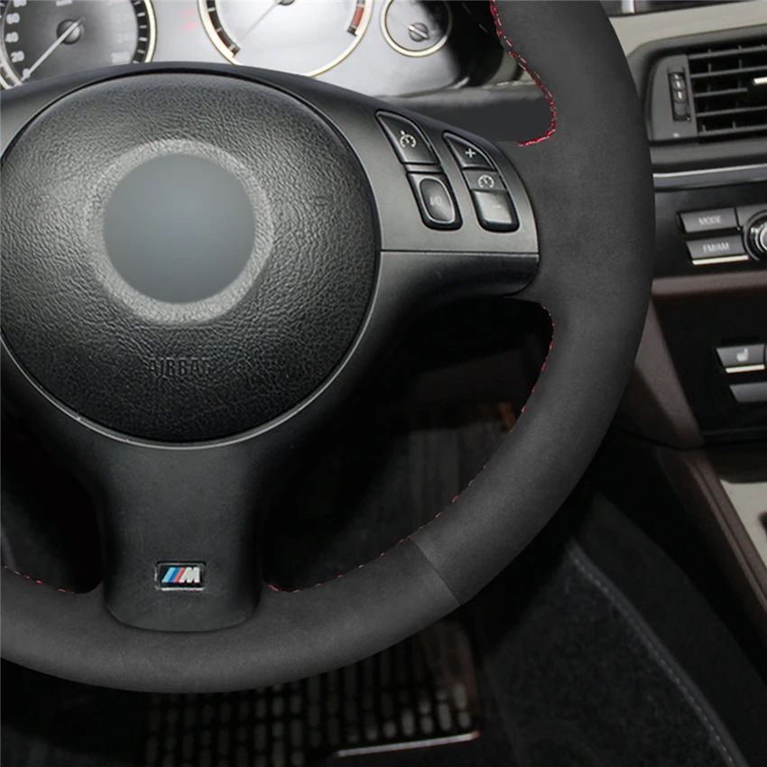MEWANT Мягкая прочная черная замшевая ручная обмотка для BMW E46 E39 330i 540i 525i 530i 330Ci M3