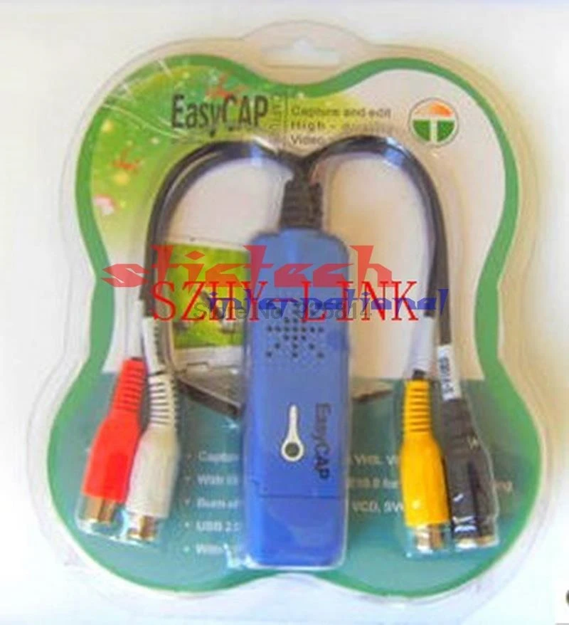 По dhl или ems 200 шт портативный USB 2 0 Видео Аудио захвата карты адаптер VHS DC60 DVD