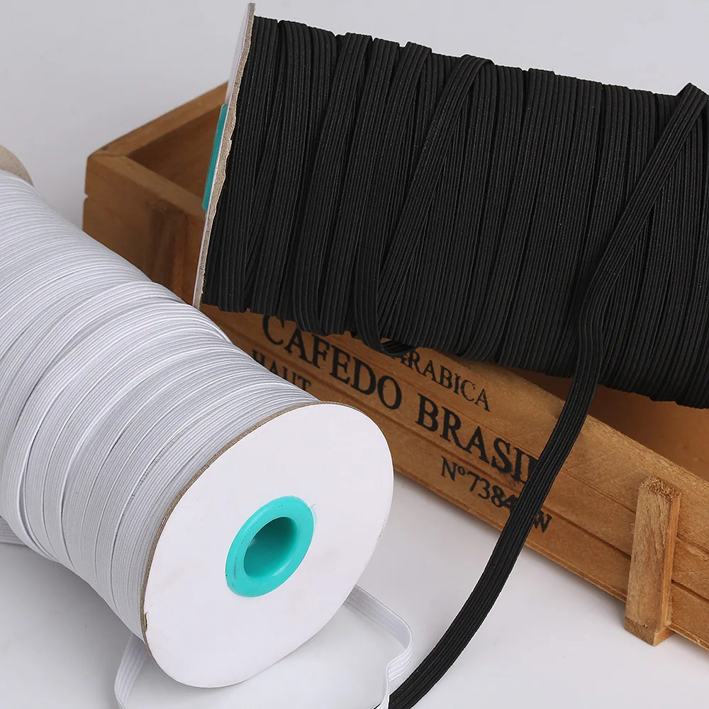 3 мм 5 6 эластичная лента для шитья масок черно белые резинки из спандекса отделка