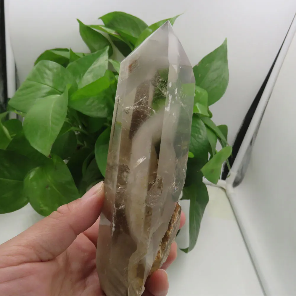 411g New AAAA Natural White Phantom Rutile Quartz Crystal Point Wand Mineral Stone | Дом и сад