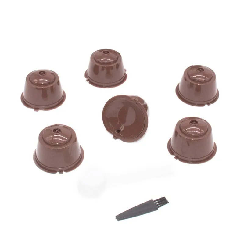 

Areyourshop 6Pcs Reusable Refillable Coffee Filter Capsule Cup Fit For Dolce Gusto