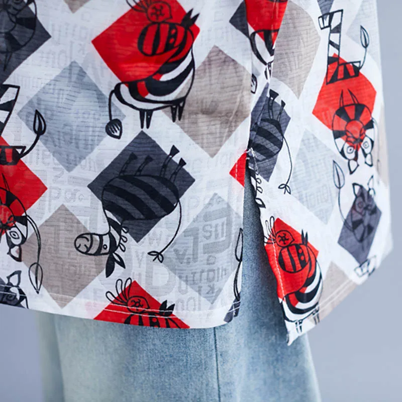 

Kawaii T Shirt Cotton Women T-Shirts Plus Size Batwing Summer Tee Shirt Female Oversize Vogue Korean Abstract Pattern T Shirts