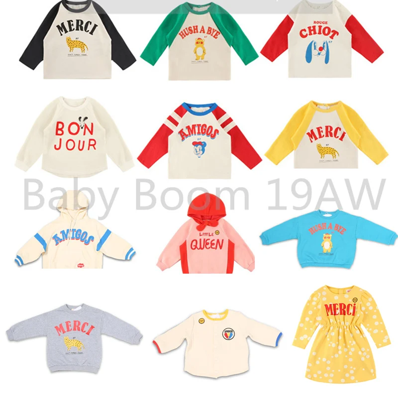 Bebe/ Осенние футболки; платья-толстовки для маленьких девочек; детская футболка с рисунком; Одежда для мальчиков; джинсовая куртка; одежда для маленьких детей