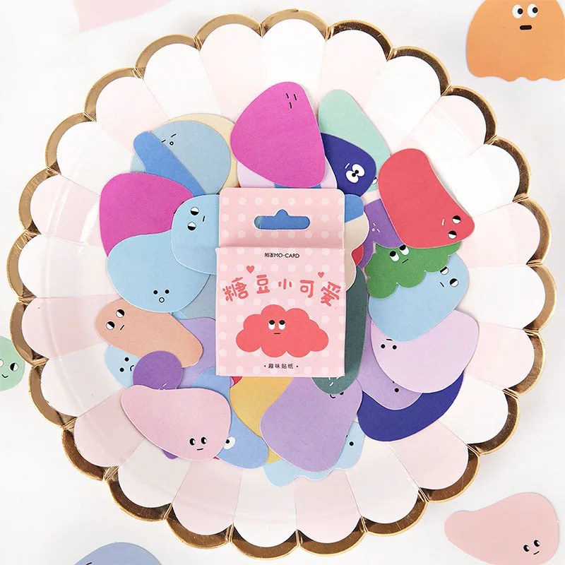 Mohamm Lovely Beans серия Kawaii Милая наклейка на заказ стикер s дневник канцелярские хлопья