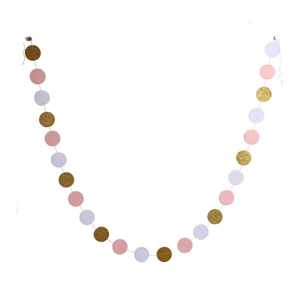 Высокое качество блестящие круглые гирлянды в горошек баннеры вечерние Декор