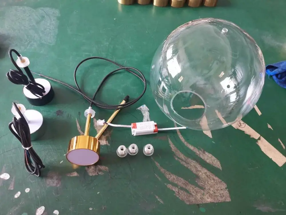 Светодиодная люстра со стеклянной подвеской светильник белого и синего цвета с