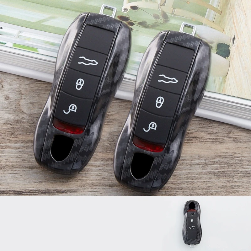 3 шт. виниловый брелок из углеродного волокна для дистанционного ключа чехол