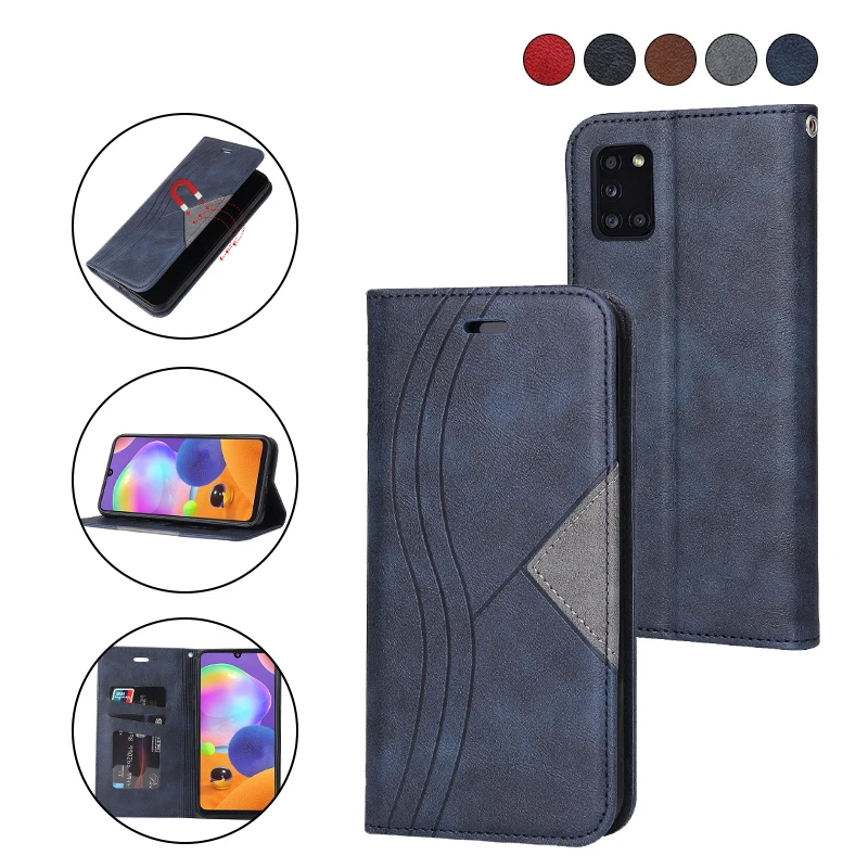

Magnetic Leather Phone Case For Samsung Galaxy A10 A12 A20 A22 A32 A42 A52 A70 A71 A72 S M40S M31 M10 Card Slot Bracket Cover