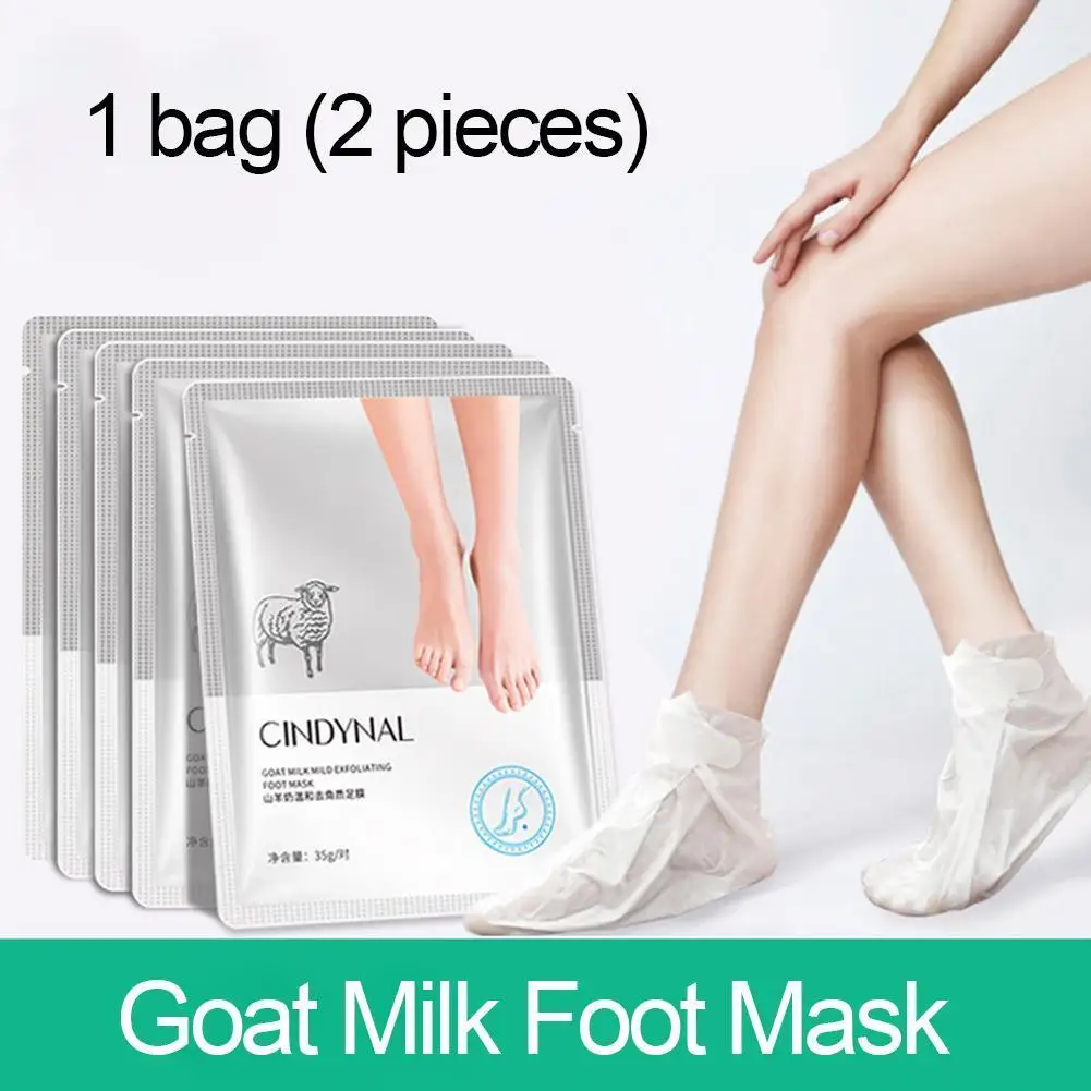 

1Pair Goat Milk Foot Mask Moisturizing Nourish Foot Mask Feet Exfoliating Foot Masks Pedicure Socks Remove Dead Skin Foot Spa