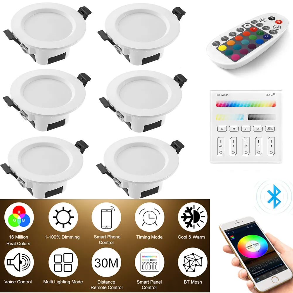 Светодиодный потолочный светильник 3 в 1 панельный с сеткой и таймером 6