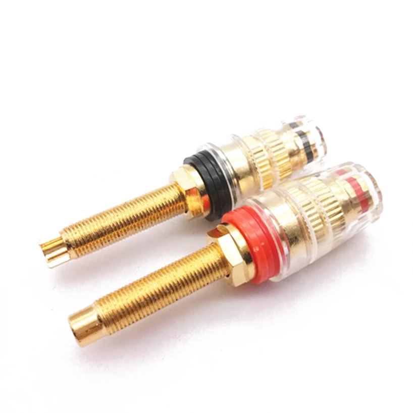 

4 мм вилки типа «банан», клеммы, разъем, Винтовая клемма, латунь + прозрачная пластиковая крышка для усилителя, динамика, аудио, видео разъем