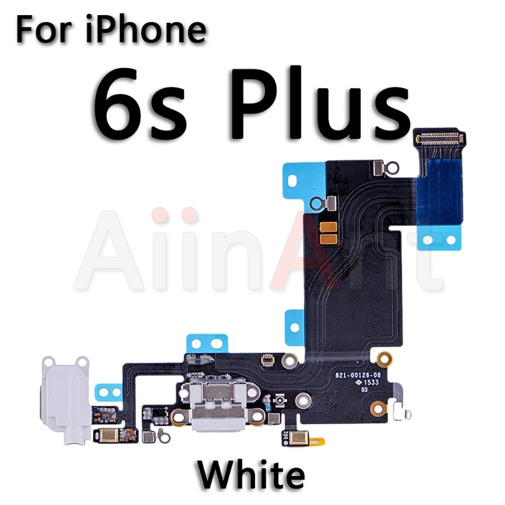 Нижний usb-разъем для зарядного устройства для iPhone 5, 5S, 5c, SE, 6, 6s Plus, док-станция для зарядки, шлейф для замены - Цвет: 6s Plus White