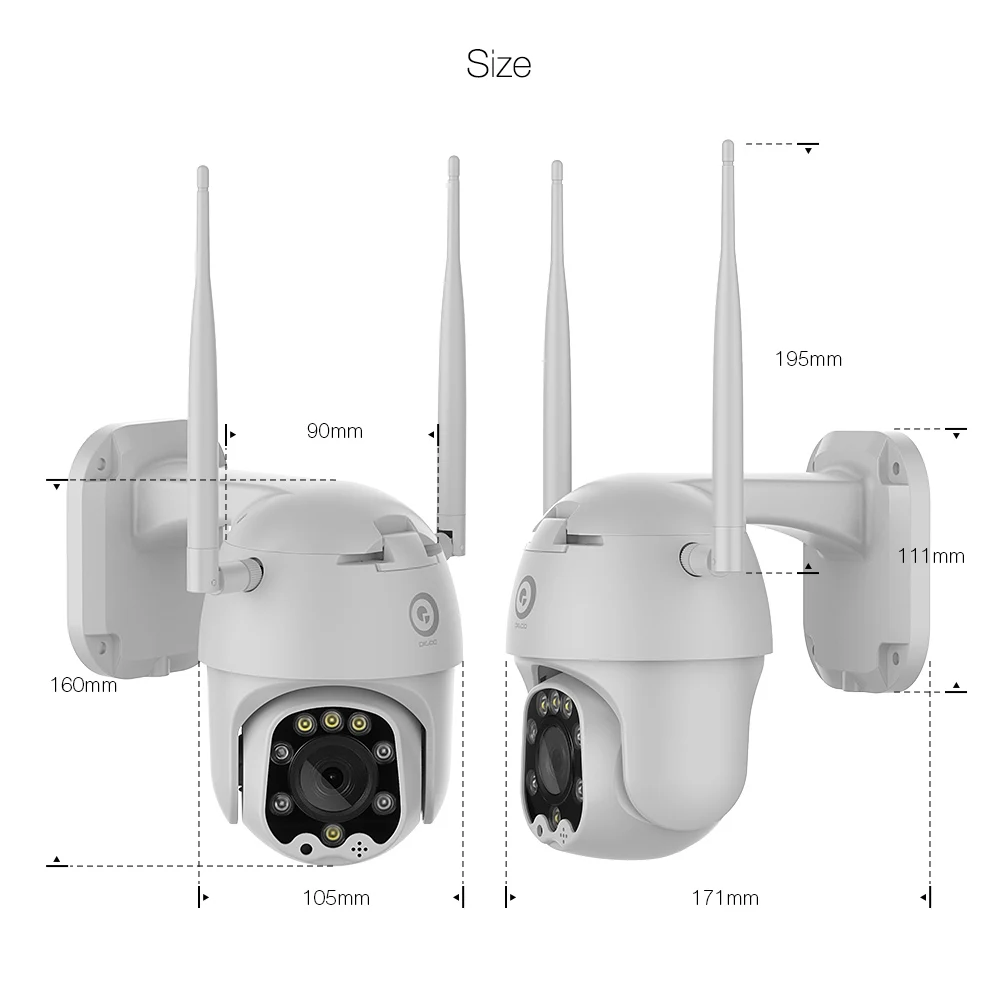 DIGOO DG-ZXC40, 1080 P, PTZ IP камера, Wifi, открытая, скоростная, купольная, беспроводная, камера безопасности, панорамирование, 4-кратный цифровой зум, 5Мп, сеть видеонаблюдения