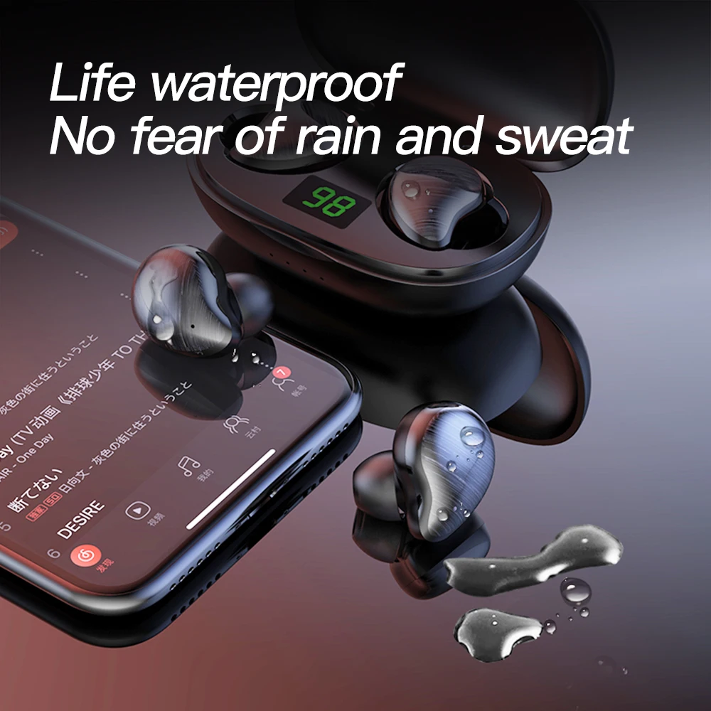 

Tws Bluetooth Earphones With Microphone Touch Control Wireless Headphones Hifi Mini In-ear Earbuds Sport Running Heasets Hd Call