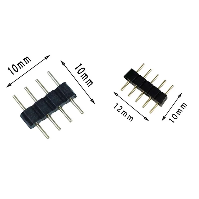 10PCS 4Pin RGB / 5Pin RGBW LED Strip Connector RGBWW 5/4 Pin Needle Male type Double For 5050 3528 | Обустройство дома