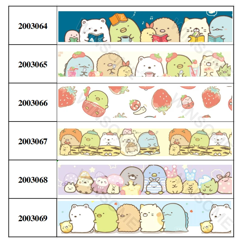 

9mm New Japanese cartoon Sumikko Gurashi ribbon printed grosgrain ribbon