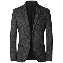 New Blazers Men Brand Jacket Fashion Slim Casual Coats Handsome Masculino Business Jackets Suits Striped Men's Blazers Tops (1)