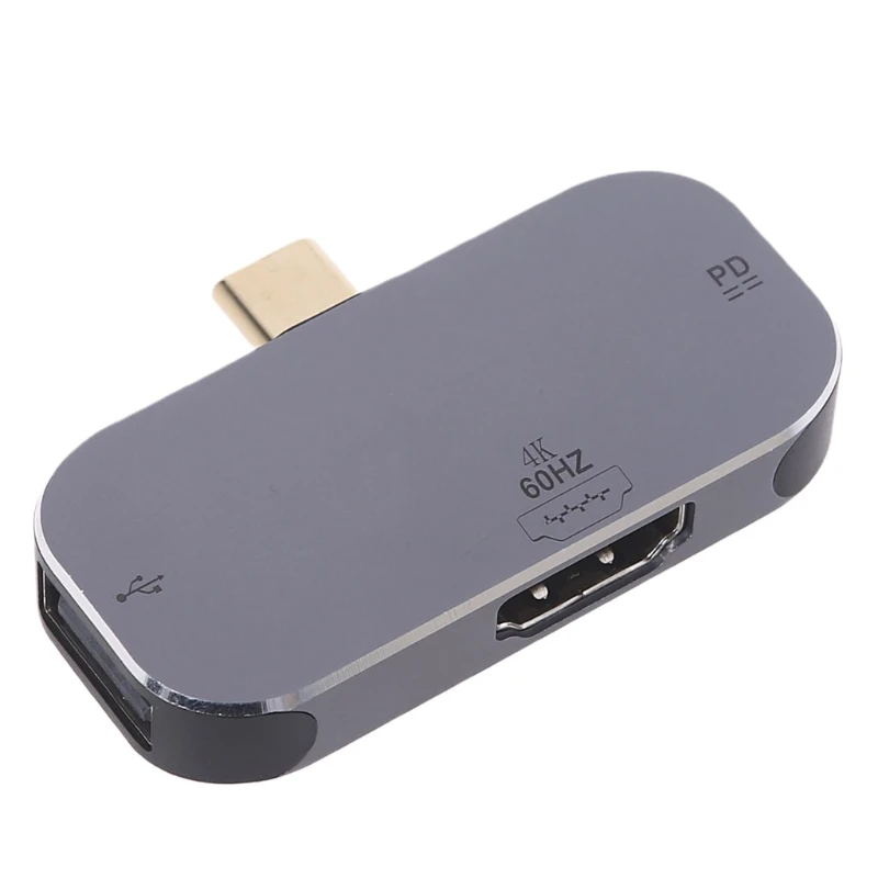 

Адаптер Type C USB HDMI-совместимый преобразователь адаптер Type C на HDMI/USB 3,1/Type-C Алюминий для Macbook Smartphone