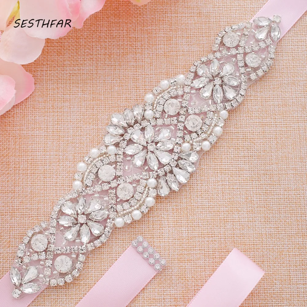 

Rhinestones Bridal Belt Diamond Wedding Dress Belt Crystal Wedding Sash For Wedding Dress Accessories J104S