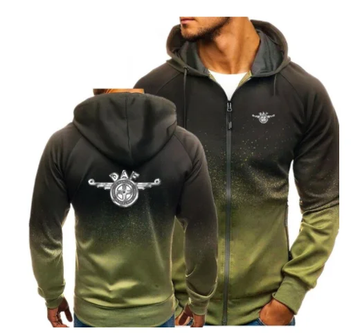 

2020 Men Hoodies Sports Casual Wear Zipper Fashion Tide Hooded Jacket DAF Print Fall Sweatshirts Autumn Winter Coat