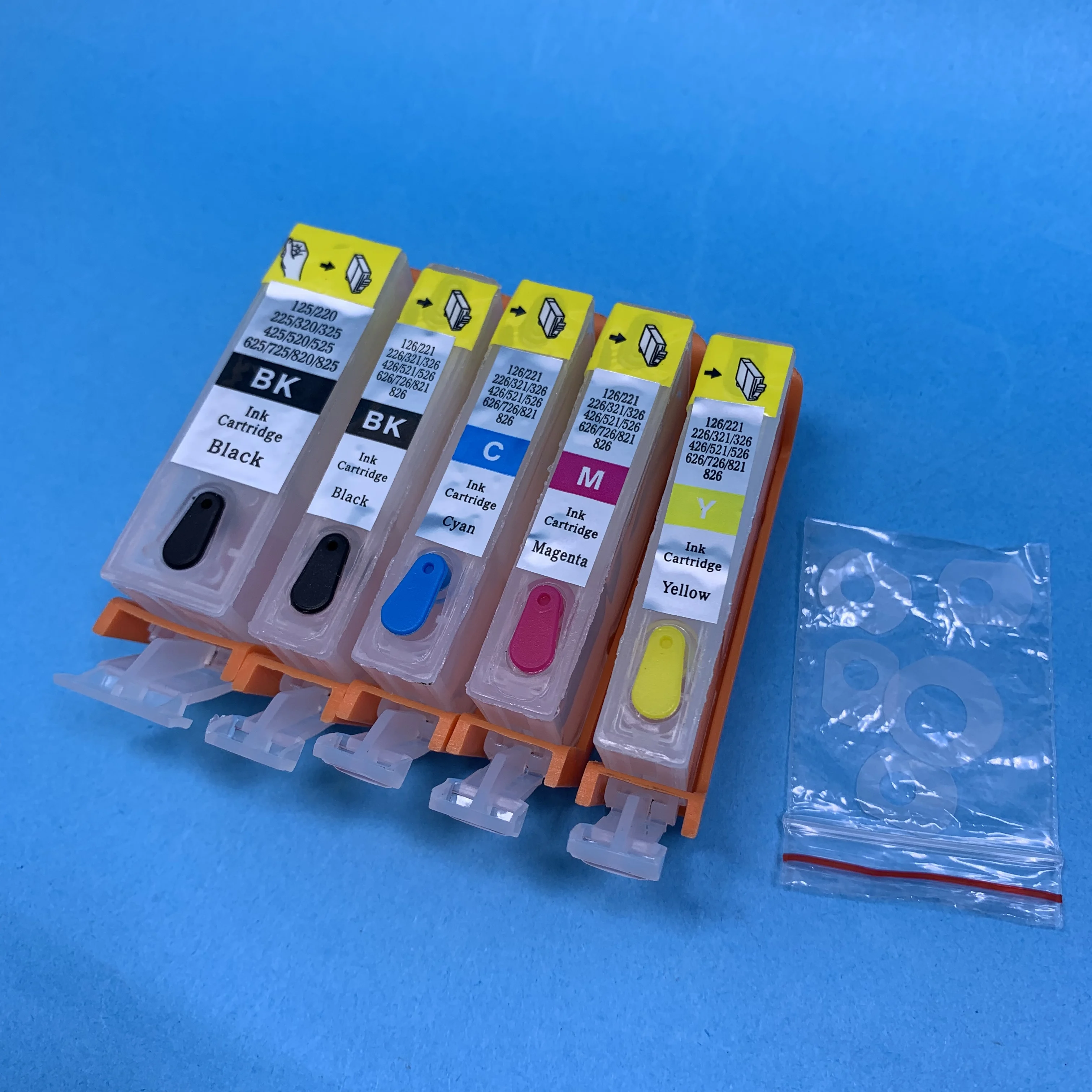 Многоразовый чернильный картридж YOTAT 5 шт. PGI 520 CLI 521 для Canon PIXMA iP3600 iP4600 iP4700 MP540 MP550