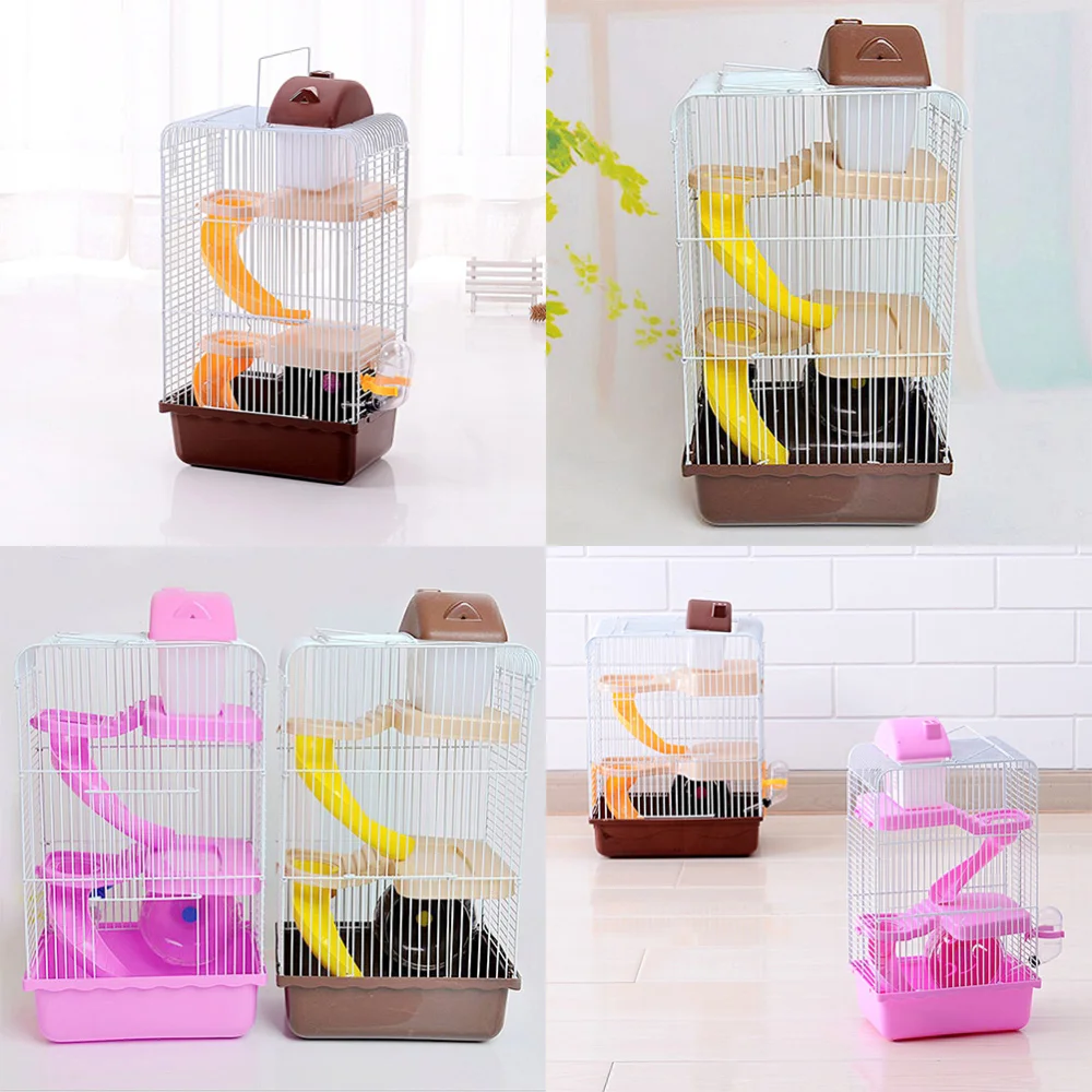 

Luxury Three Layer Hamster Cage Pet House Portable Small Pets House Chinchilla Hamster House (Light Blue)