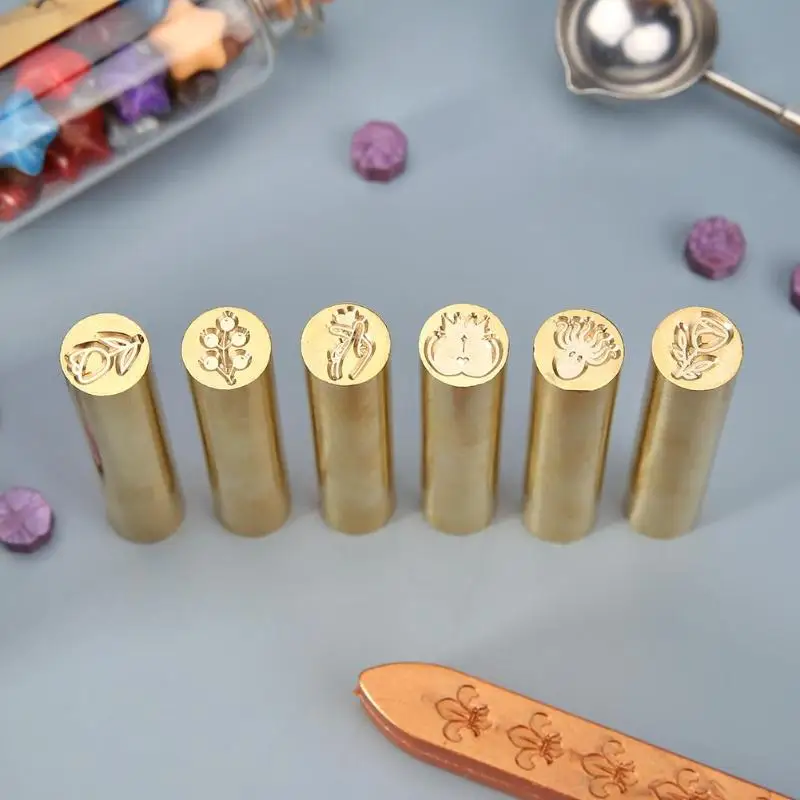 DIY печать штамп Ретро цилиндрический воск латунный конверт позолоченный