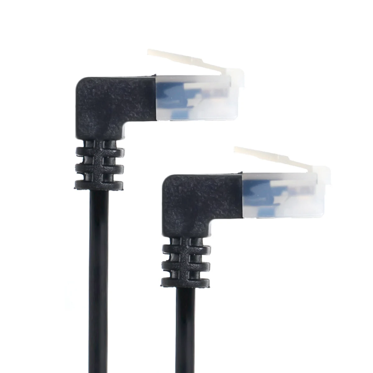 

CYSM Ultra Slim Cat6 Ethernet Cable RJ45 Up Angled 25cm UTP Network Cable Patch Cord 90 Degree Cat6a Lan for Laptop