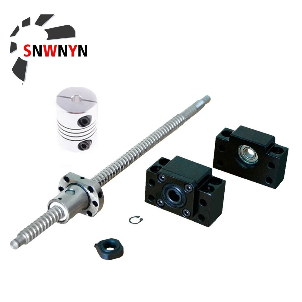 

Шариковый винт SFU1605 C7 с концевой обработкой 250 300 350 400 450 500 600 700 900 мм + BK12 BF12 Поддержка + соединитель RM1605 комплект