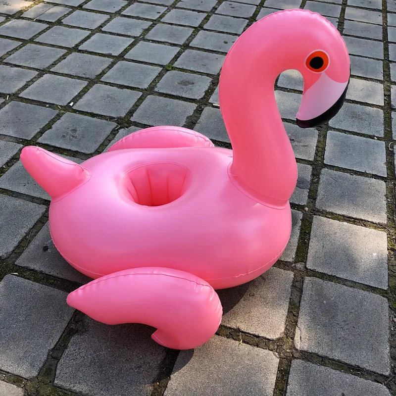 5 шт. ПВХ надувные мини милые Фламинго держатель для напитков плавающий