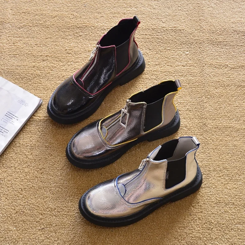 2019 женские ботинки Челси сезон осень зима Модная брендовая Повседневная обувь