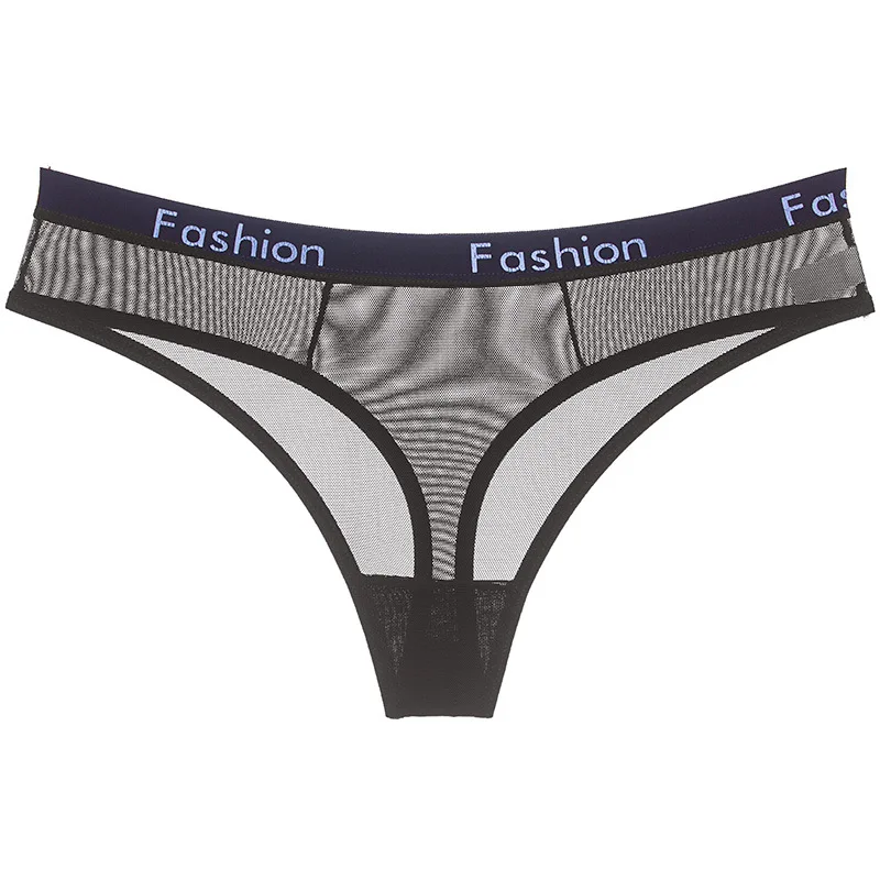 

3PCS Briefs Women Seamless Thongs Panties Lingerie Summer Style Mesh Sporty Style Sexy Transparent Underwear Hollow Out Panties