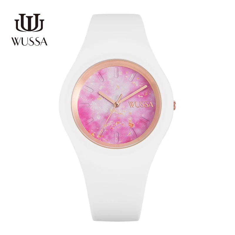 WUSSA желе кварцевые женские часы | Наручные