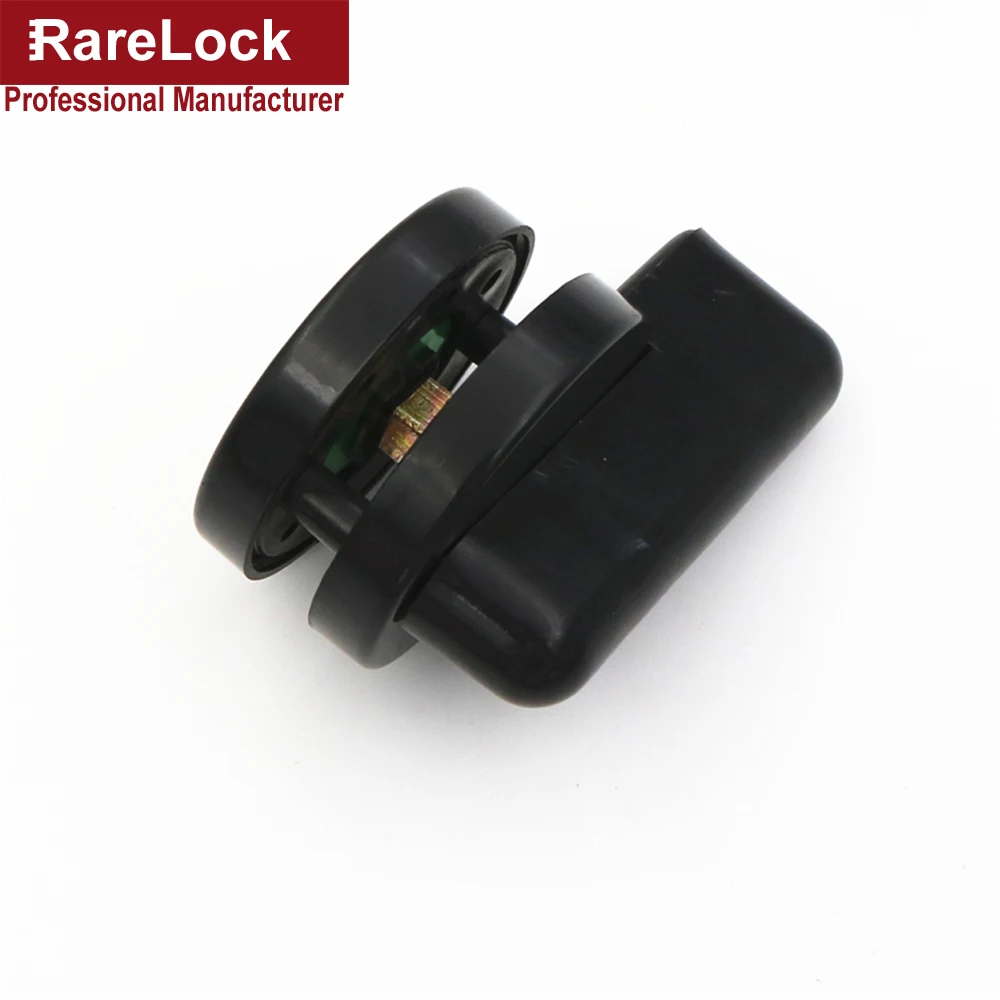 Плоский дверной замок для унитаза Пластиковый черный цвет с зеленой или красной