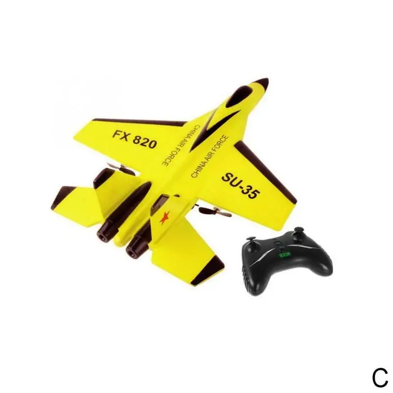 FX-820, 2,4 г, 2CH, SU-35, аэробика, скольжение, RC самолет, EPP, ремесло, электрический, RTF, радио, пульт дистанционного управления, хвост, толкатель, Квадрокоптер, самолет - Цвет: C