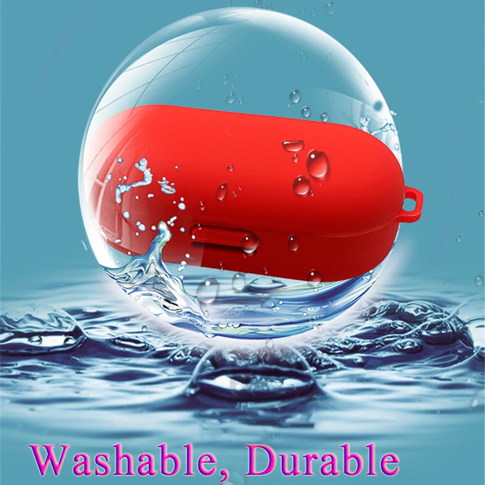 

Protective Washable Dustproof Shockproof Silicone Case Skin Cover Bag for Bose Sport Wireless Earbuds With Carabiner Keychain