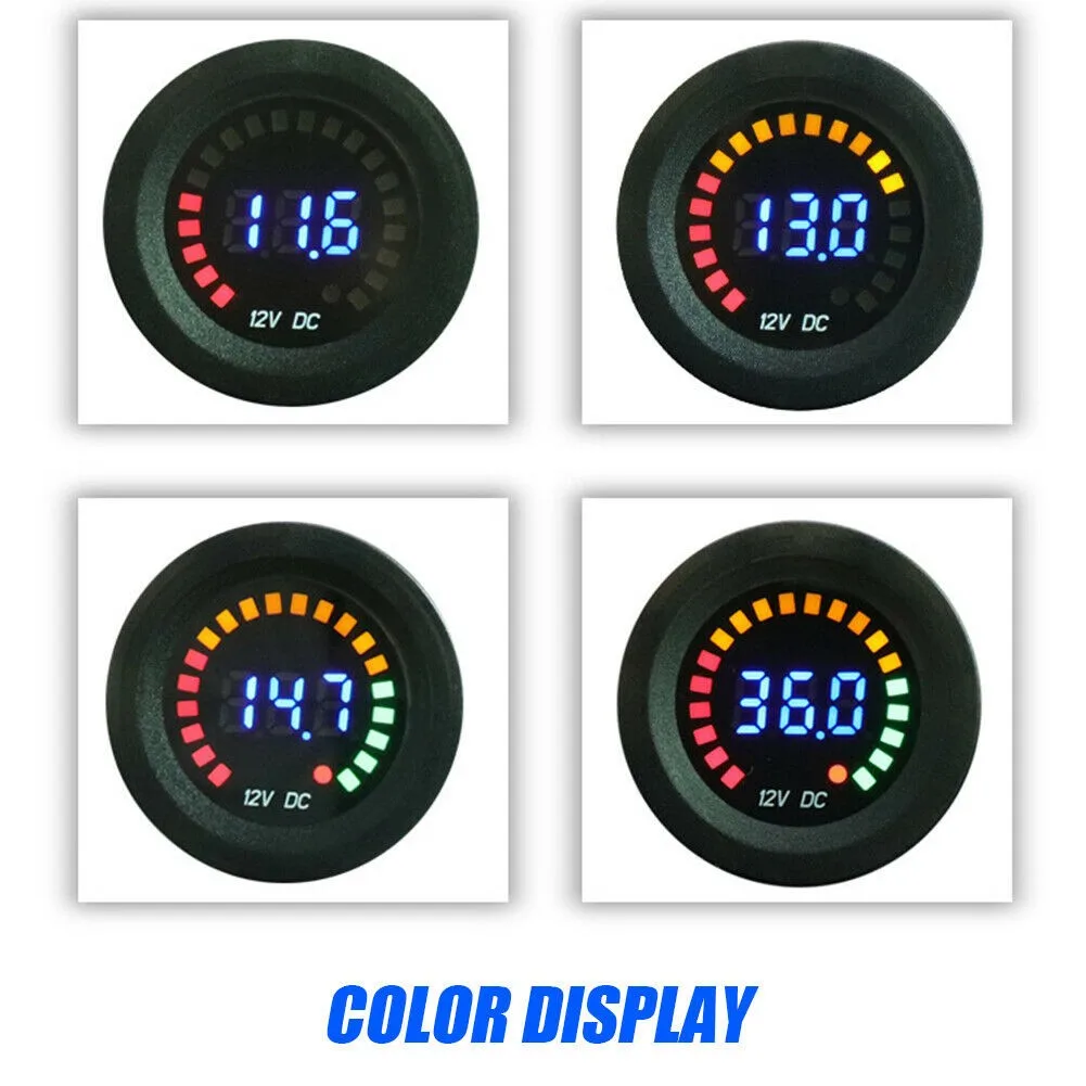 

DC 12V Digital Panel Voltmeter Fireproof For All 12V Vehicle High Quality