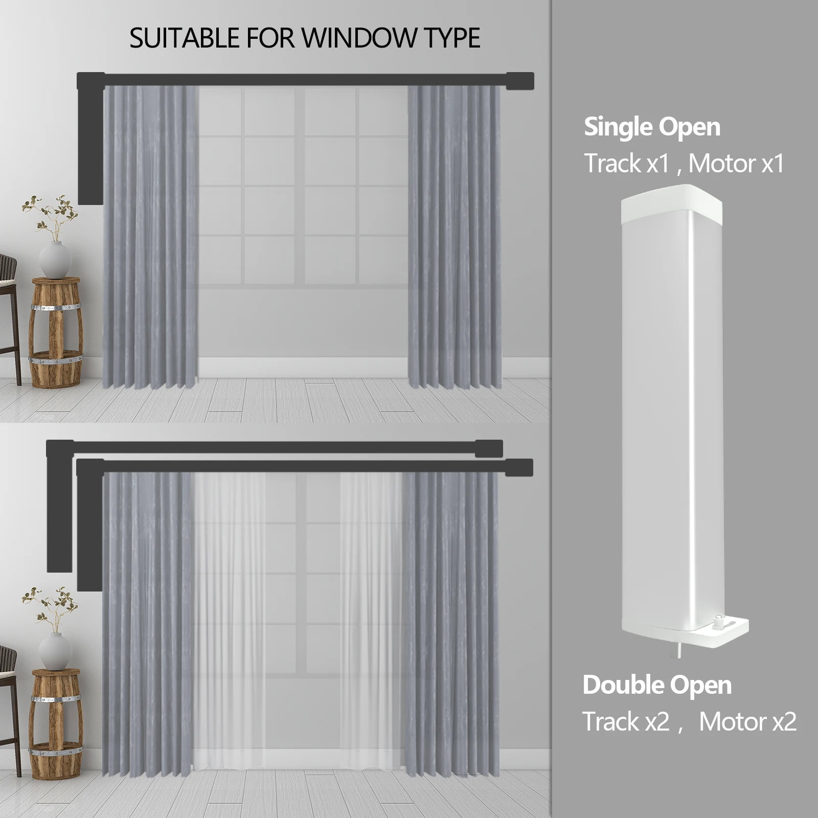 

Xiaomi Aqara Curtain Motor With Curtain Controller Zigbee Wifi Work For Smart Home Apple Homekit MiHome Automatic Remote Control
