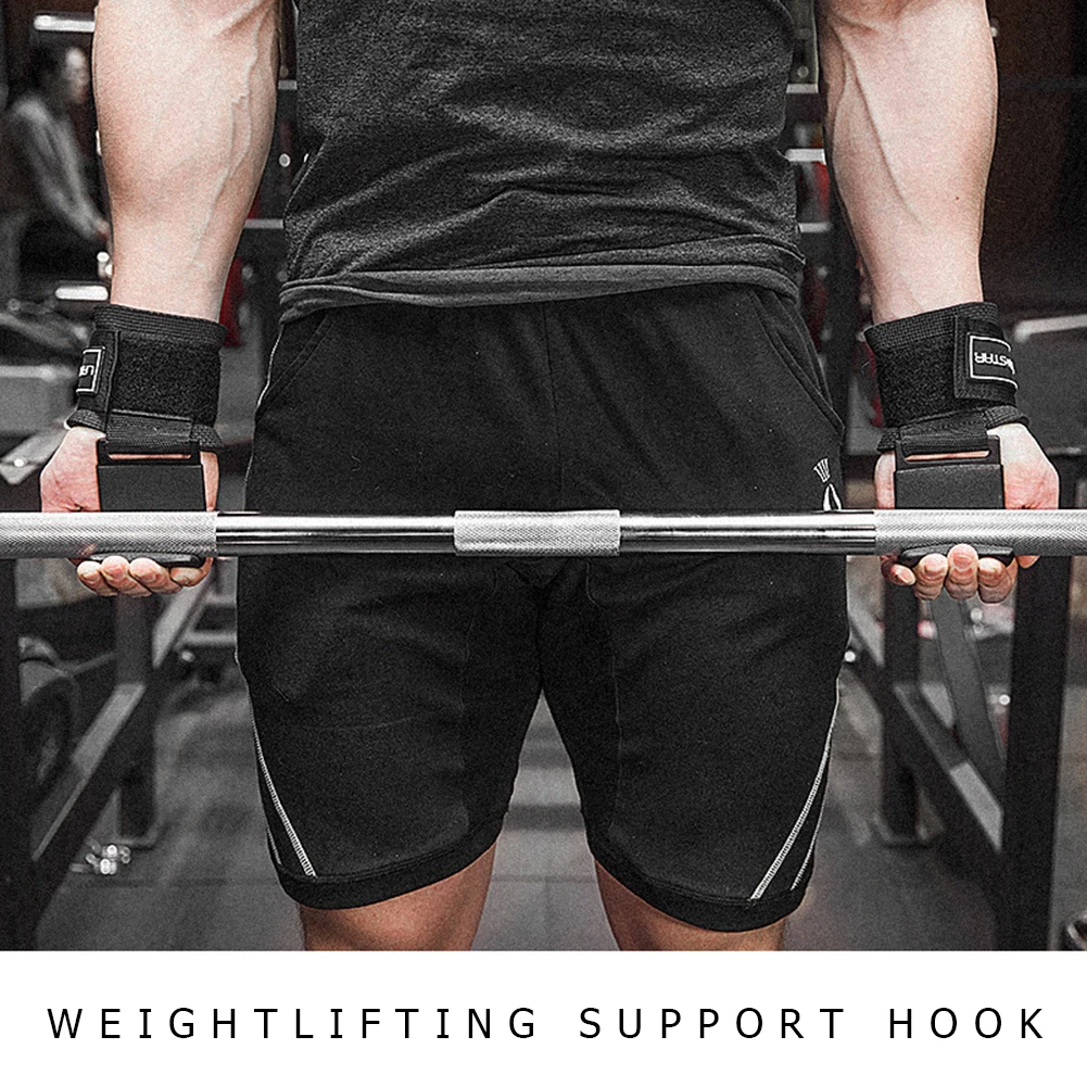 

2pcs Weightlifting Hook Pull-ups Wrist Support Gym Arm Strength Hook Buckle