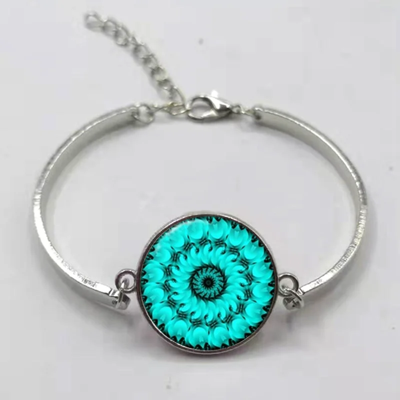 Индийская хна украшения для йоги Zen красочная мандала цветок браслет подарка