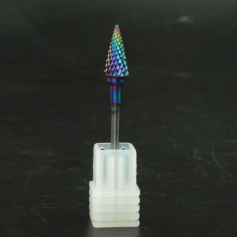 EasyNail радужные конусные твердосплавные фрезы для ногтей электрическая фрезия