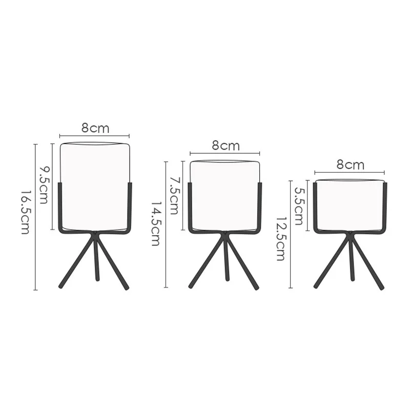 Керамический цветочный горшок в скандинавском стиле плантатор железная рамка