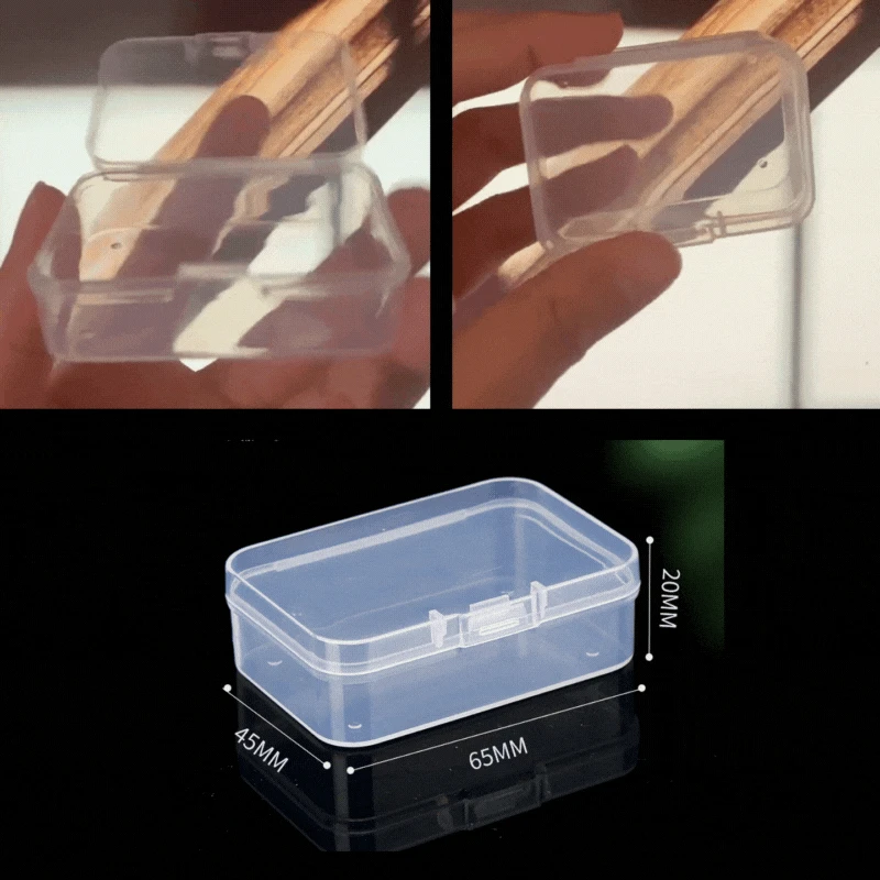 

Transparent PP Small Box Plastic Box Plastic Packaging Box Parts Box Accessories Box Jewelry Box Dental Floss Box