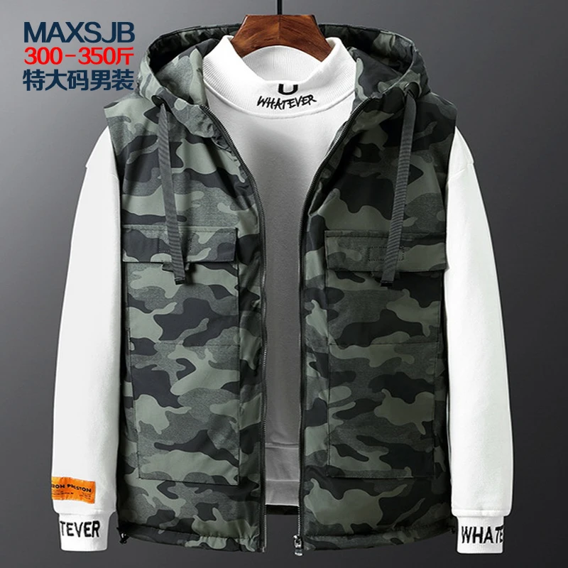 

Plus Size 5XL 6XL 7XL 8XL 9XL Winter Warm Cotton Camouflage Vest Men Hoodies Sleeveless Jacket Casual Fashion Slim Fit Work Vest