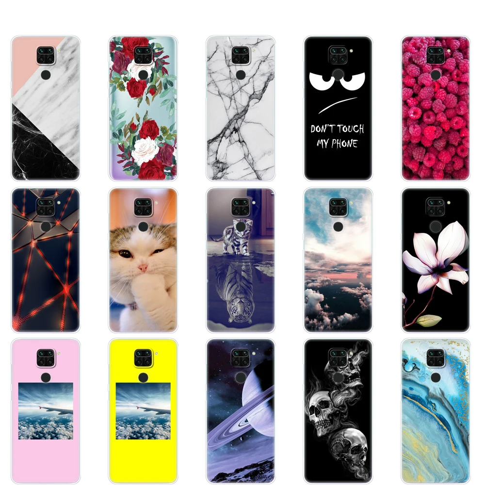 Чехол для телефона Xiaomi Redmi Note 9 из мягкого силикона TPU, задняя защитная сумка-бампер Pro On Max Back.